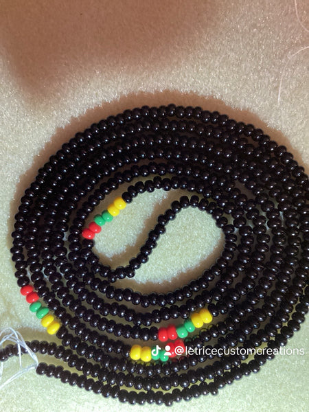 Waistbead Bundle Four 2 Strand, Waist Jewelry, Body Jewelry, African Waistbeads, Waist Chains, Belly Chains, ::Four  2strand Tie-On Waist Bead Strand Handmade::