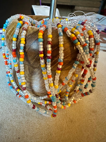 Sunny Side 2strand tie-on waistbeads