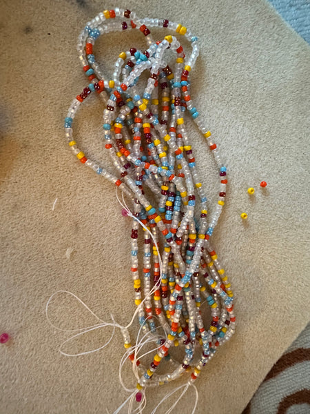 Sunny Side 2strand tie-on waistbeads