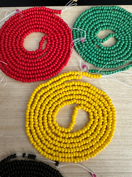 Waistbead Bundle Four 2 Strand, Waist Jewelry, Body Jewelry, African Waistbeads, Waist Chains, Belly Chains, ::Four  2strand Tie-On Waist Bead Strand Handmade::