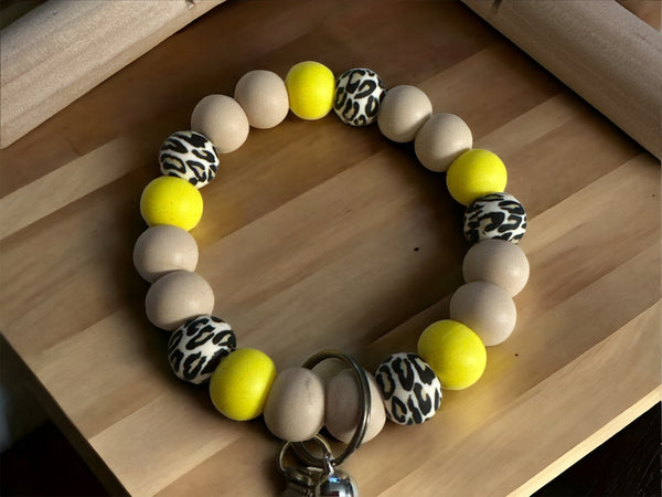 Inspired Fashion Beaded Wristlet Keychain,