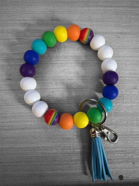 Inspired Fashion Beaded Wristlet Keychain,