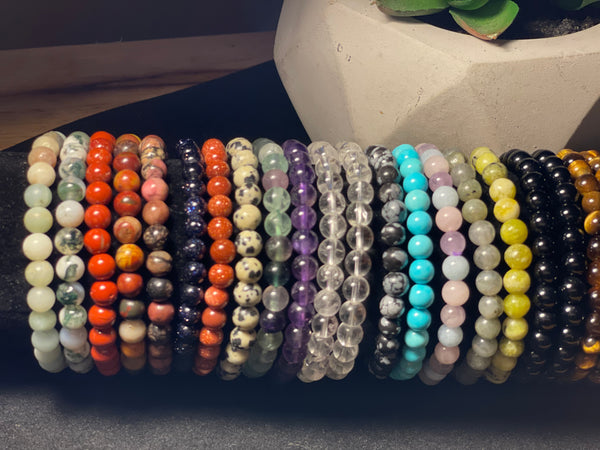 Crystal Bracelet 6mm Genuine Stacking Gemstone Bracelet