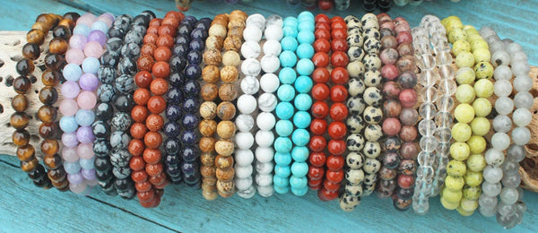 Crystal Bracelet 6mm Genuine Stacking Gemstone Bracelet