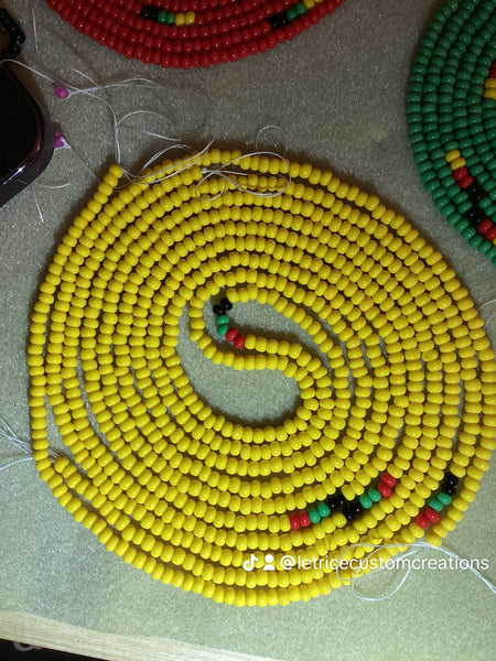 Waistbead Bundle Four 2 Strand, Waist Jewelry, Body Jewelry, African Waistbeads, Waist Chains, Belly Chains, ::Four &nbsp;2strand Tie-On Waist Bead Strand Handmade::