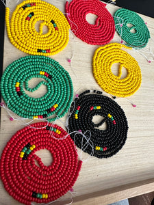 Waistbead Bundle Four 2 Strand, Waist Jewelry, Body Jewelry, African Waistbeads, Waist Chains, Belly Chains, ::Four &nbsp;2strand Tie-On Waist Bead Strand Handmade::