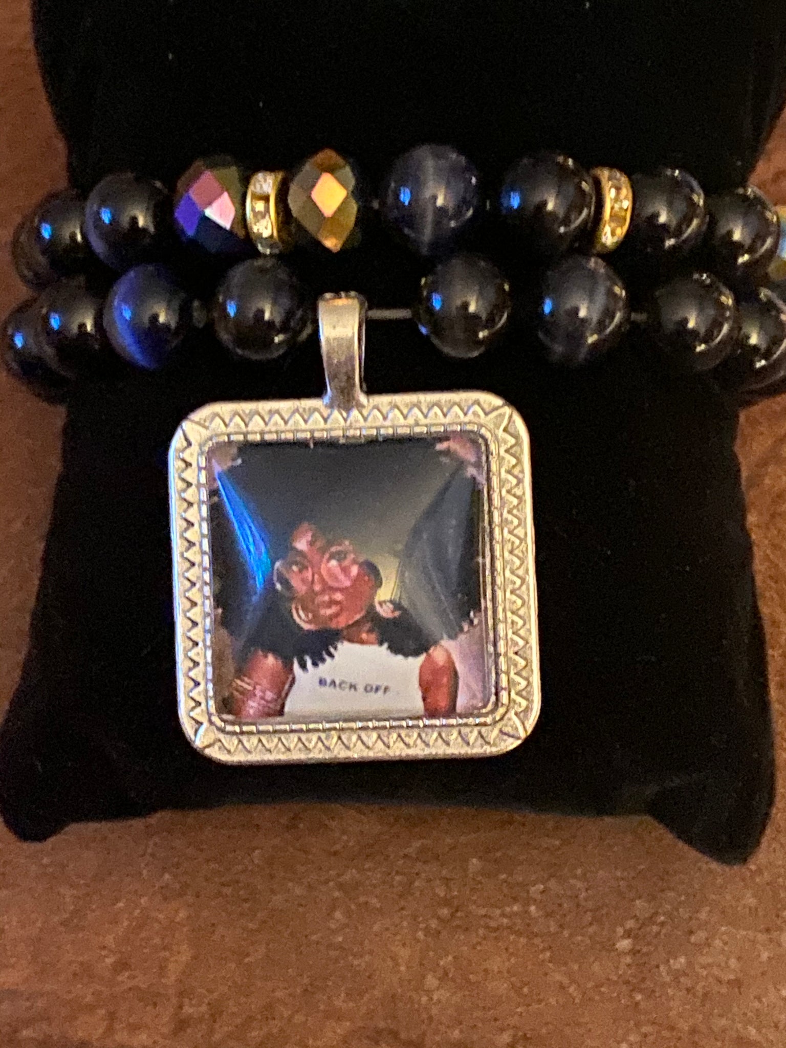 Afrocentric Cat Eye Stackable Beaded Bracelet