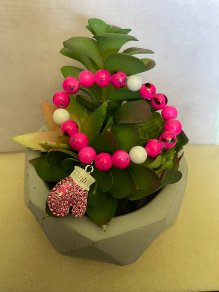 Cancer + fighter Cancer Awareness Collection stackable beaded bracelets