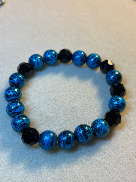 The Blues One Stackable Beaded bracelet
