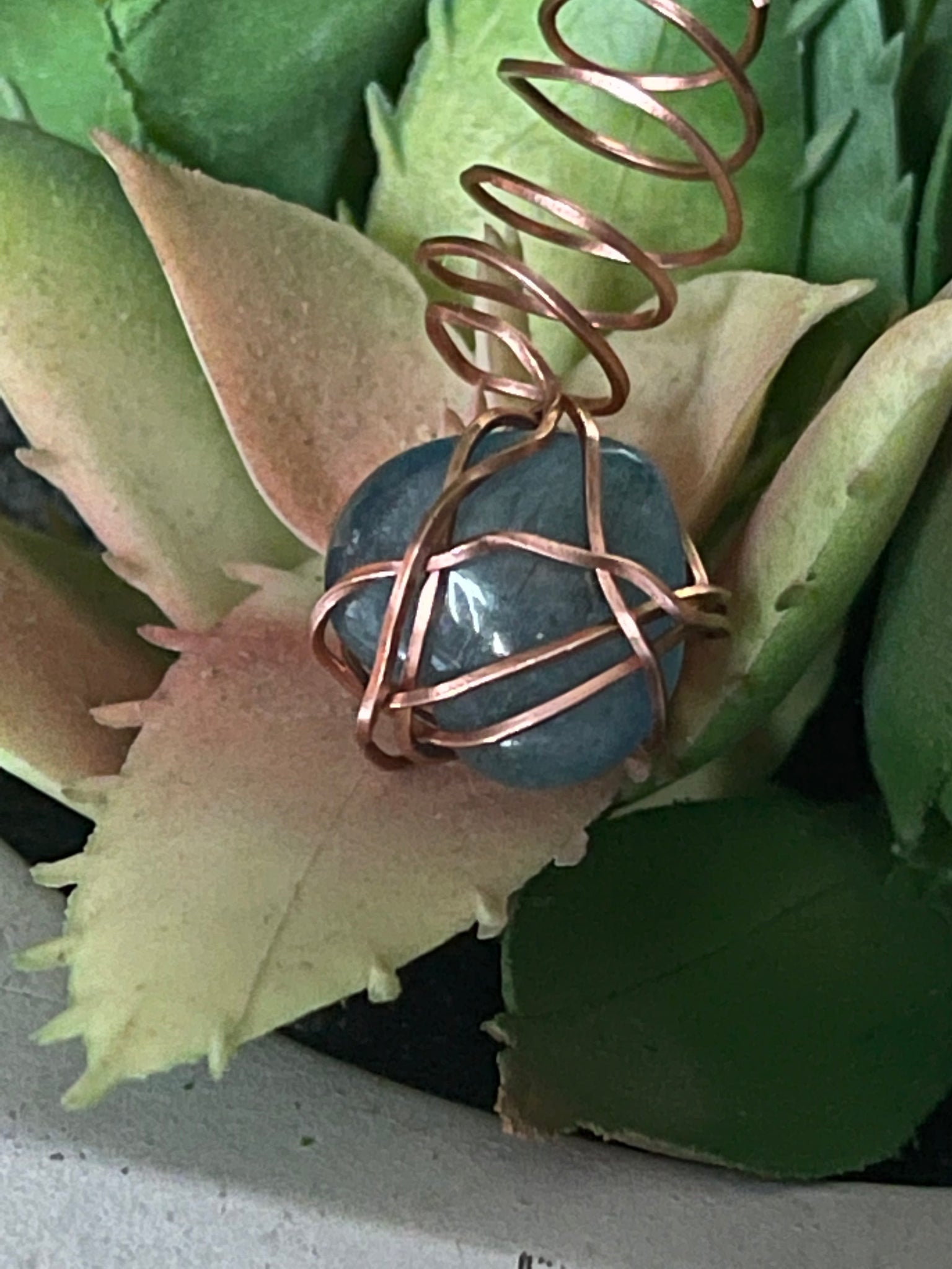 Wire Loc Jewelry Amethyst crystal gemstone