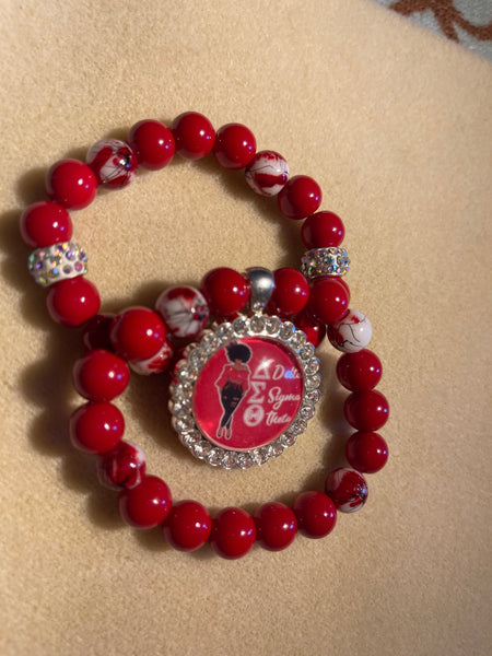 Delta Sigma Theta Inspired Stackable Bead Bracelet