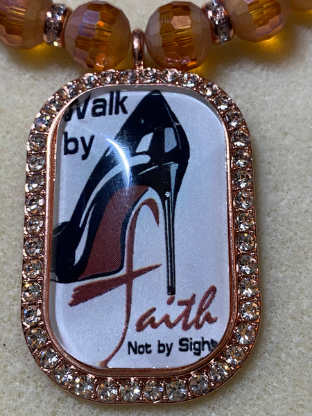 “Walk by Faith” 2 Stackable Beaded Bracelet Set