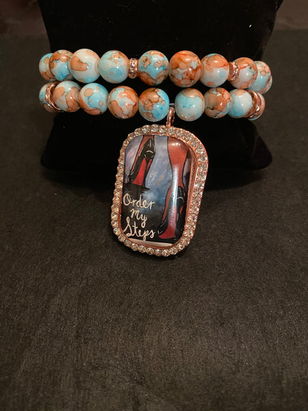 Order My Steps” Stackable  Beaded bracelet