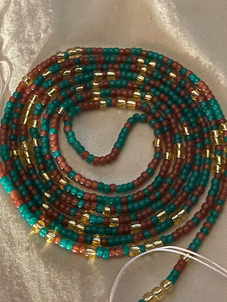Tranquility 2strand tie-on waistbeads