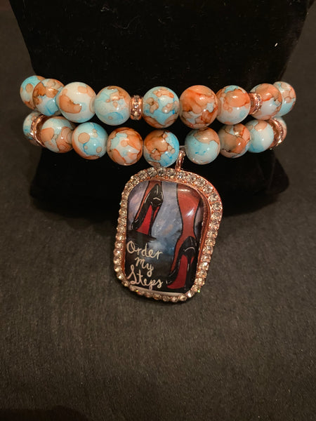 Order My Steps” Stackable  Beaded bracelet