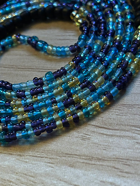 Blueberry Hill 2strand tie-on waistbeads