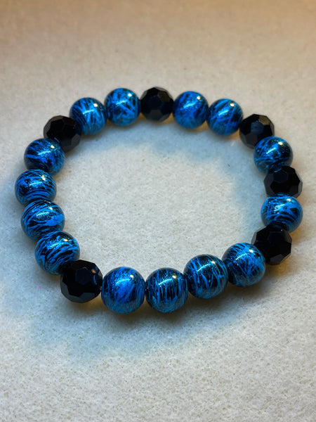 The Blues One Stackable Beaded bracelet